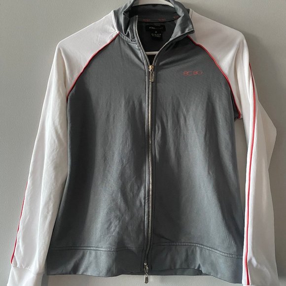 NEW BCBG Maxazria BCBGMaxazria Track Jacket Gray - Picture 1 of 3